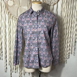 J. Crew Liberty Fabric Club Nouveau Long Sleeve Button Down Shirt Slim Fit 2